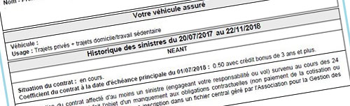 Exemple relevé information