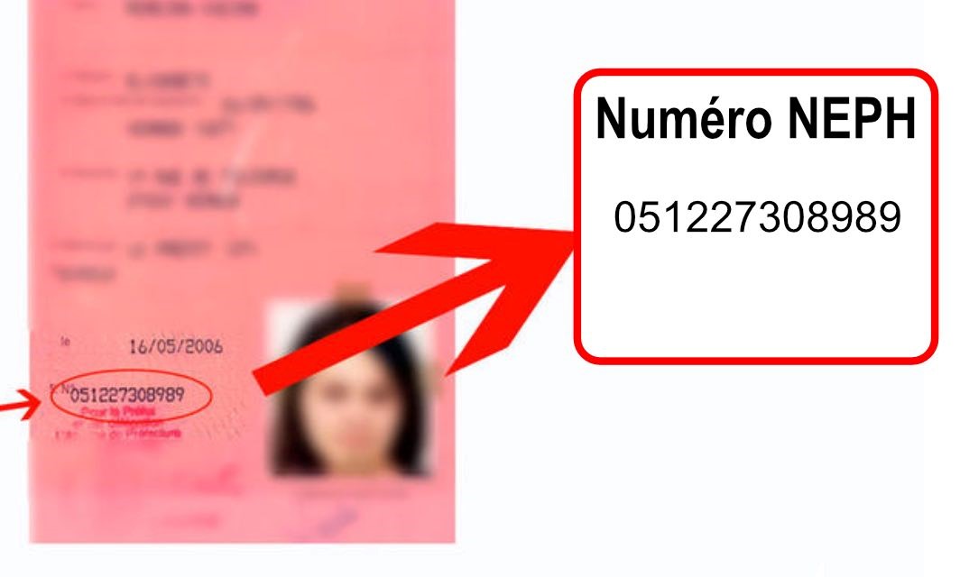 Numéro NEPH ancien permis passé après 01/06/1975