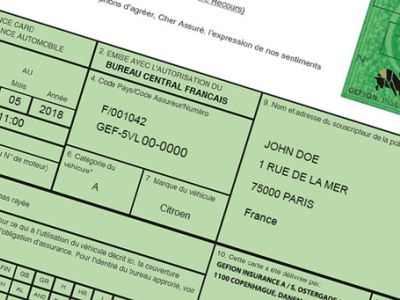 Attestation carte verte