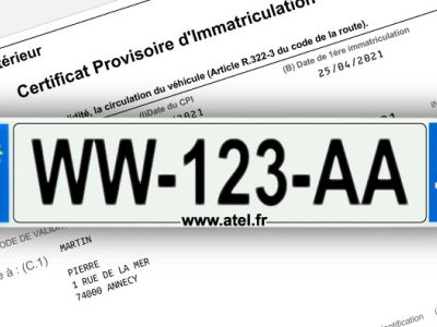 Plaque immatriculation WW