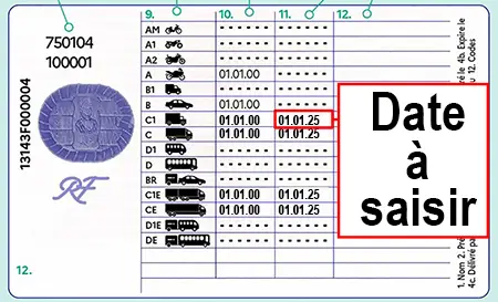 Permis format CB