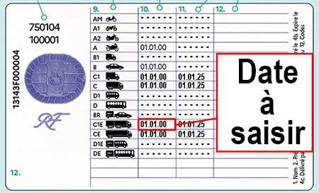 Permis format CB