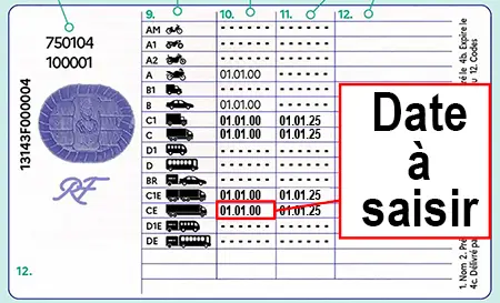 Permis format CB