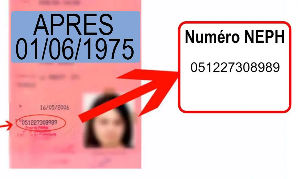 Numéro permis rose après 1975